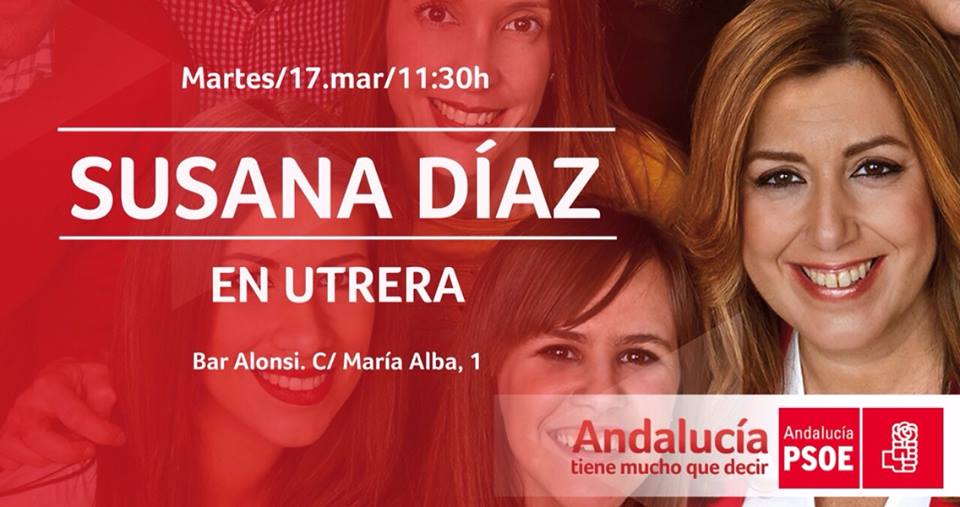 Susana Díaz visita mañana Utrera, para asistir a un encuentro con mayores