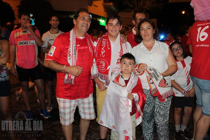 Utrera celebró el tetracampeonato del Sevilla FC en la Europa League