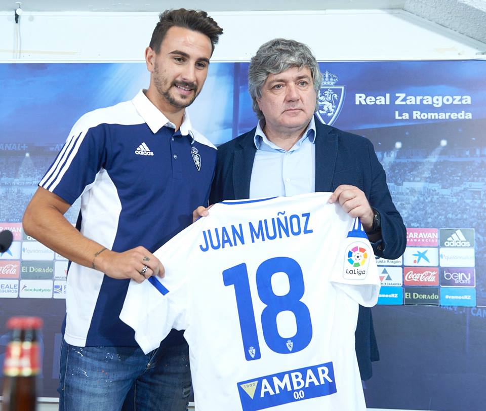Juan Muñoz es ya, oficialmente, jugador del Real Zaragoza