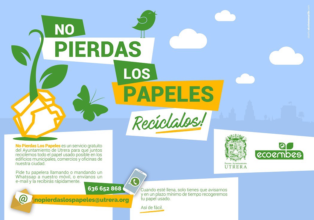 El Ayuntamiento de Utrera lanza un servicio gratuito de recogida de papel