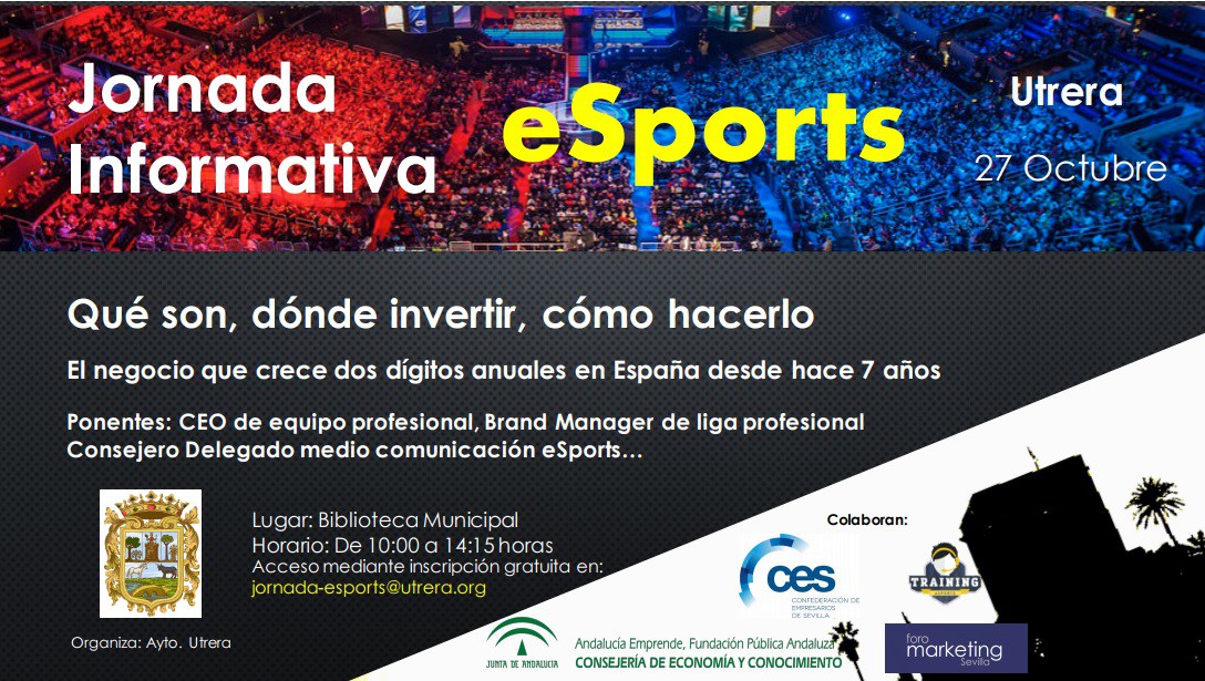 Las competiciones de videojuegos, sector empresarial en auge, protagonista en Utrera el próximo día 27 de octubre