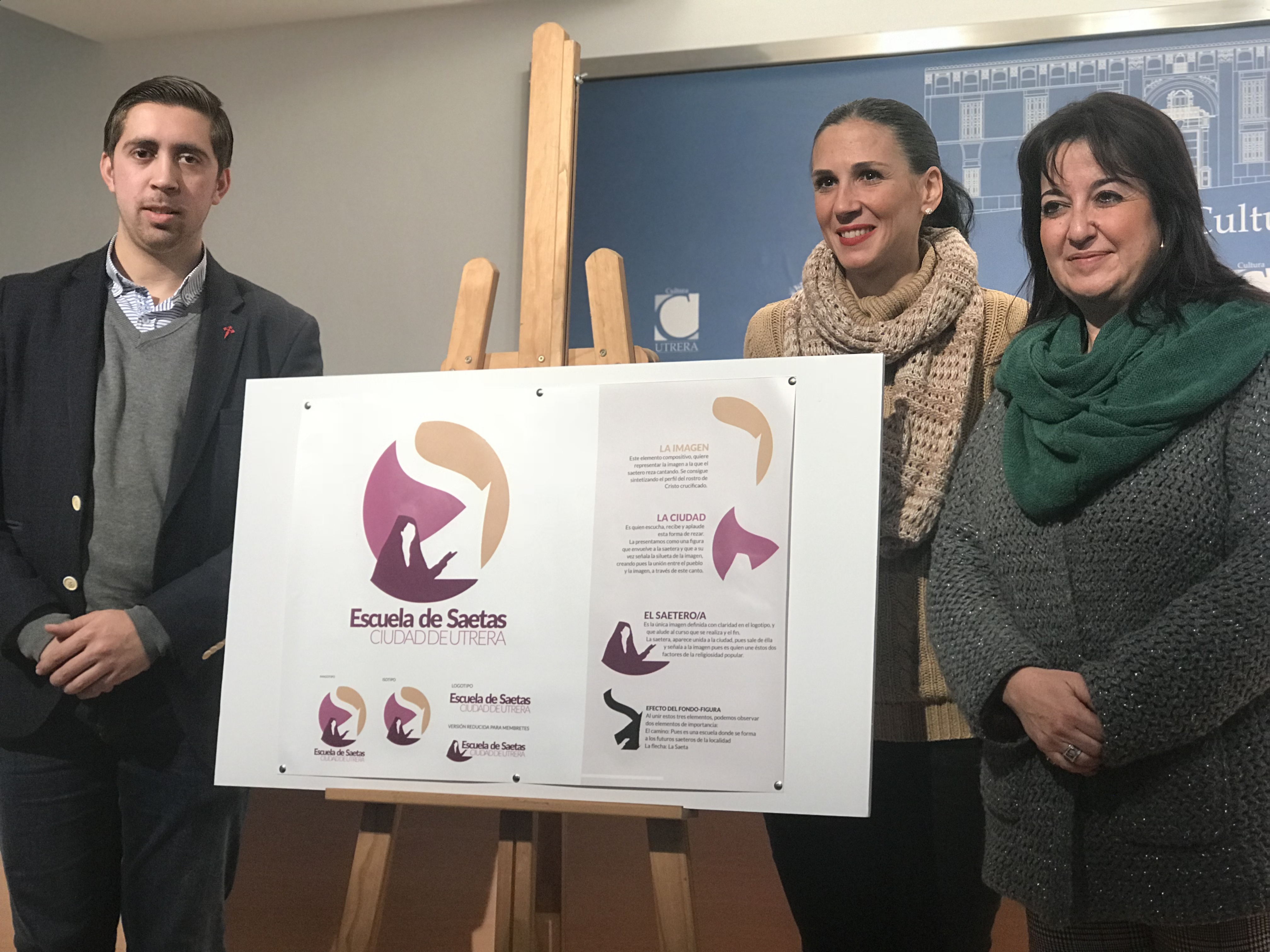 Presentado el I Concurso de Saetas «Ciudad de Utrera» y el logo de la Escuela, obra de Paco Caro