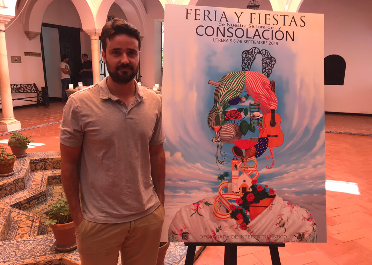 Jesús Vázquez autor del cartel de la Feria que exaltará Paco Valle el día 21