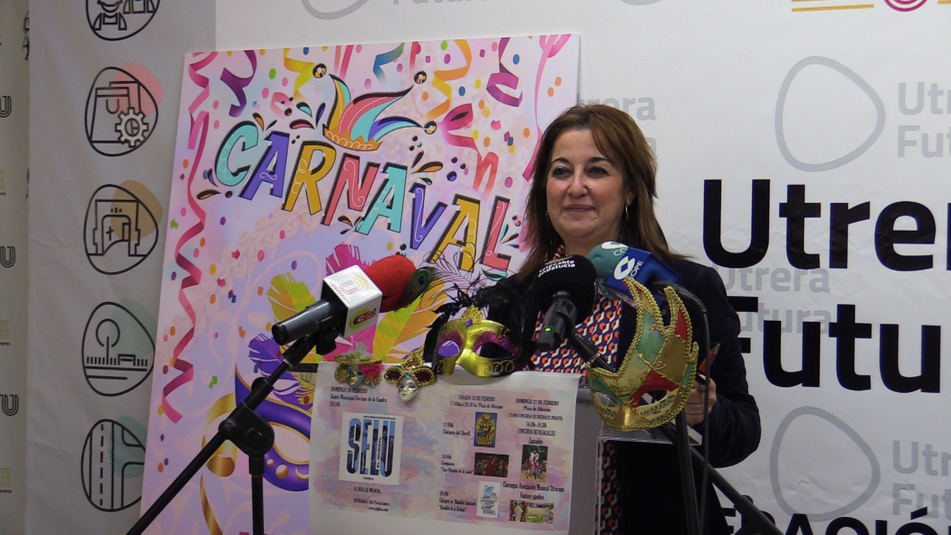 La delegada de Festejos presenta la programación del Carnaval de Utrera 2022