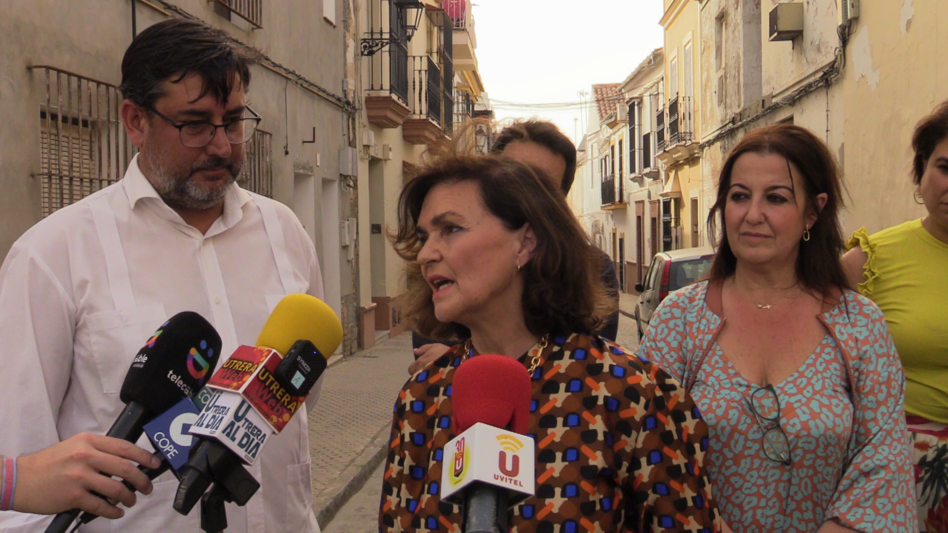 Carmen Calvo visita Utrera para pedir el voto ciudadano al PSOE en las elecciones andaluzas