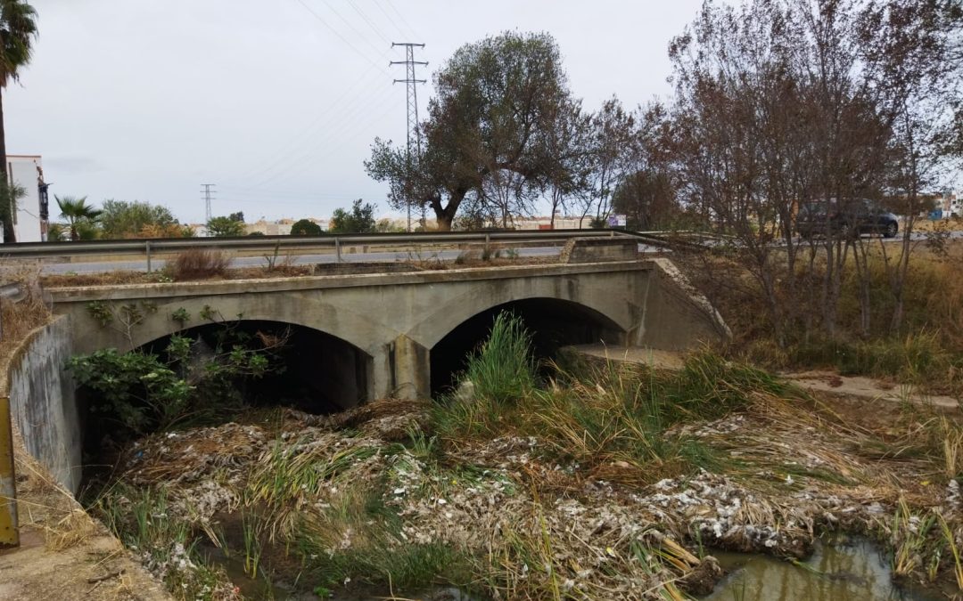 Podemos Utrera reclama la limpieza «urgente»del puente del Calzas Anchas