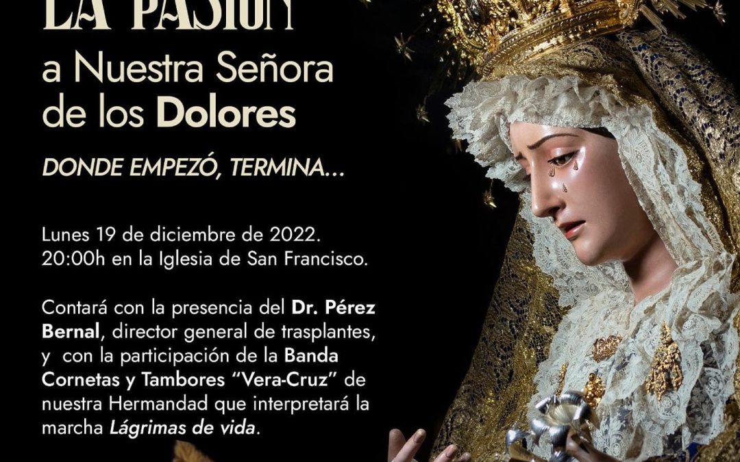 La Hermandad de la Vera Cruz entregará a la Virgen de los Dolores la Rosa de la Pasión de los donantes de órganos