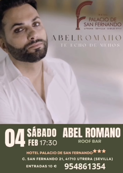 Todo listo para un concierto «íntimo» del utrerano Abel Romano este sábado 4 de febrero