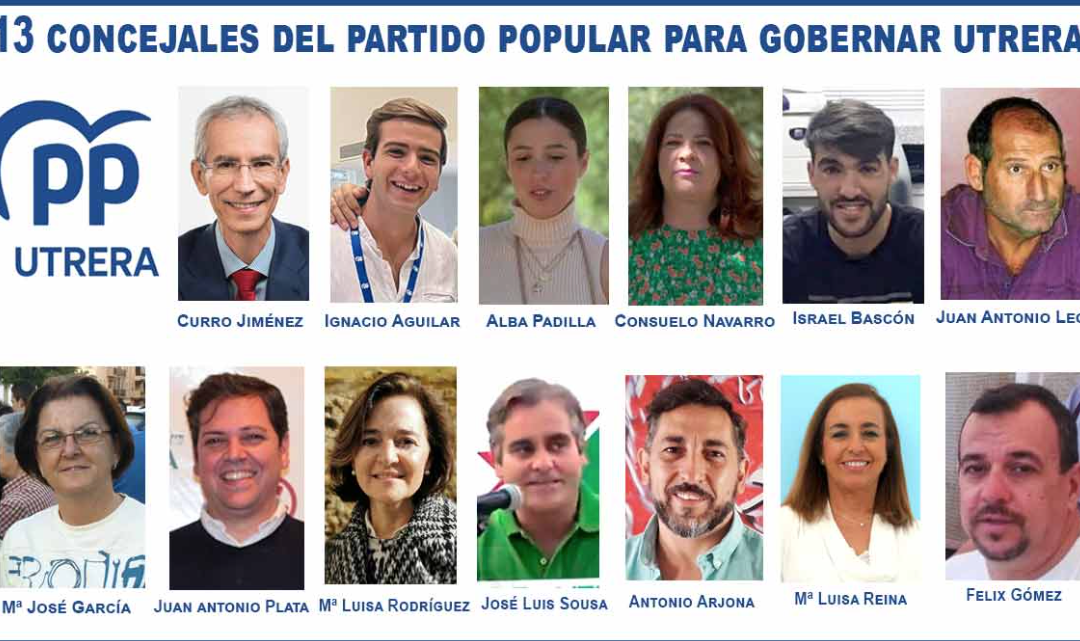 El Partido Popular presenta a los 13 concejales que gobernarán Utrera los próximos 4 años