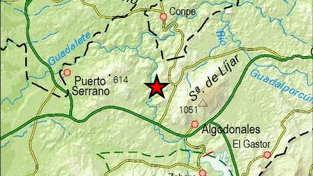 Leve sismo de magnitud 3.2 cercano a Morón de la Frontera y Utrera