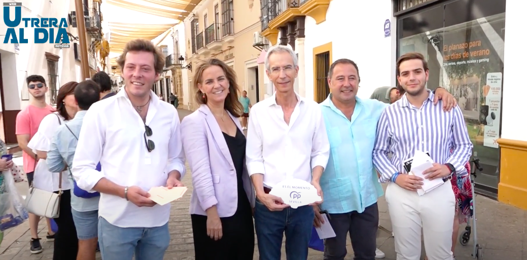 La nº2 al Congreso por Sevilla del PP, Sol Cruz, visita Utrera en el fin de la campaña electoral (vídeo)