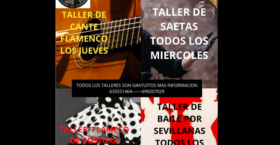 La Peña Flamenca «Curro de Utrera» prepara diversos talleres gratuitos para mayo