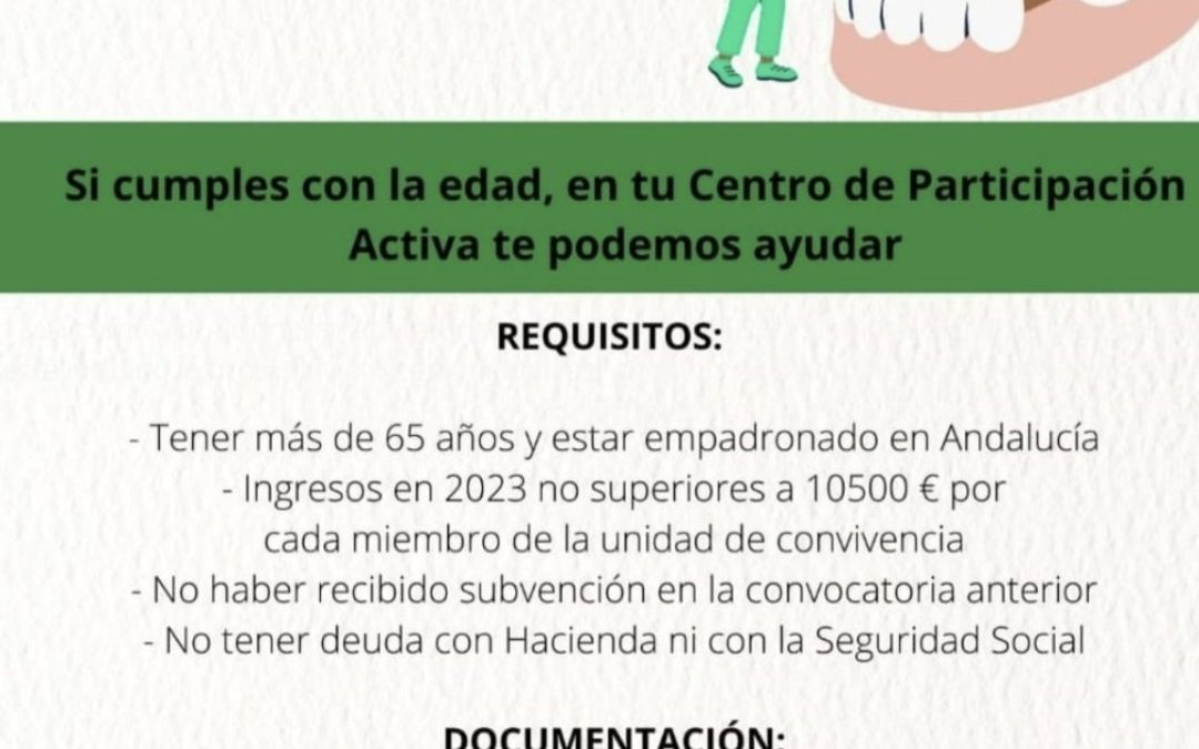 Si tienes más de 65 años y necesitas prótesis dental tienes hasta el 14 de agosto para solicitar ayudas