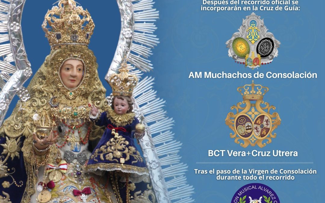 Dos bandas utreranas se suman al cortejo de la procesión Magna de la Virgen de Consolación en Sevilla