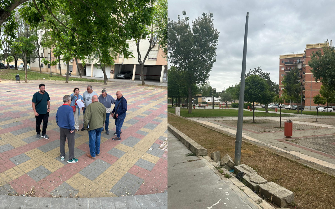 La UTER visita la barriada de Campoverde para denunciar «su estado de abandono»