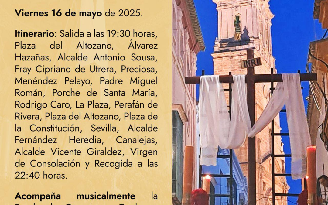 El grupo joven de la Hermandad de la Vera-Cruz sacará en procesión a la Santa Cruz este viernes