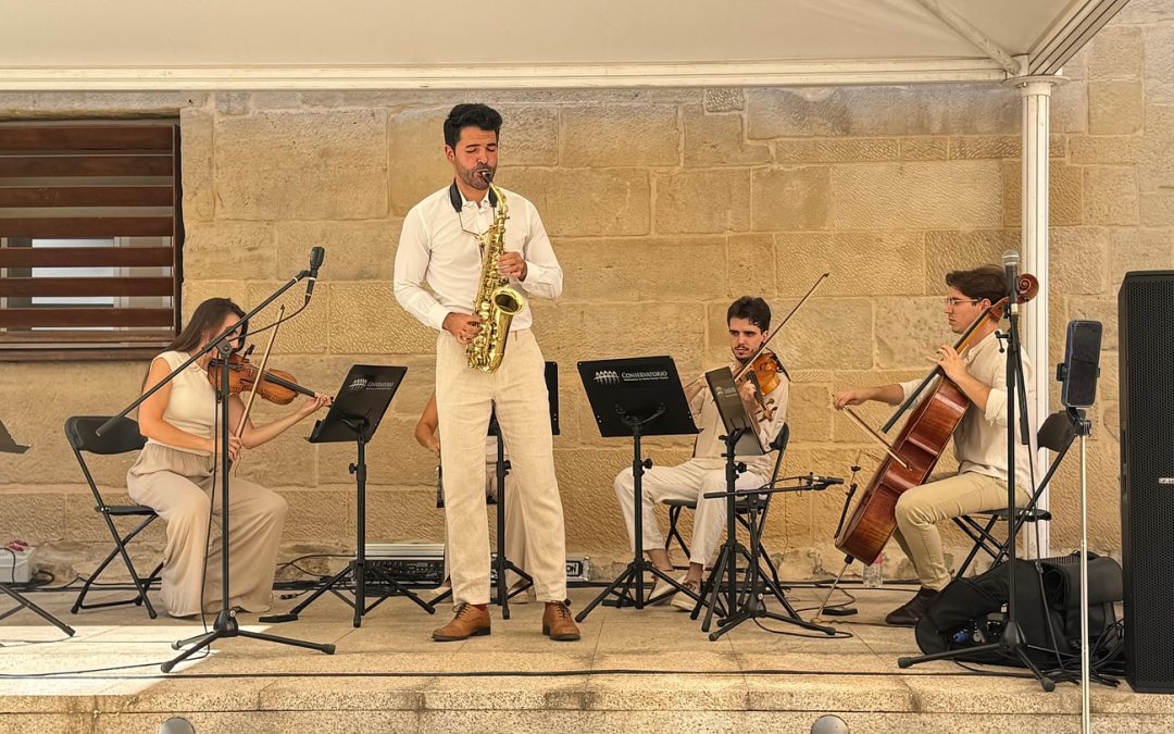 Brillante concierto del saxofonista Manu Brazo en Logroño con el Cuarteto Bruma