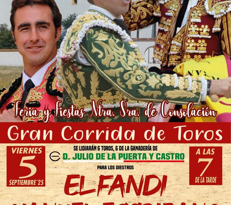 El utrerano Curro Durán será protagonista de la corrida de toros de la Feria de Utrera junto a Manuel Escribano y El Fandi