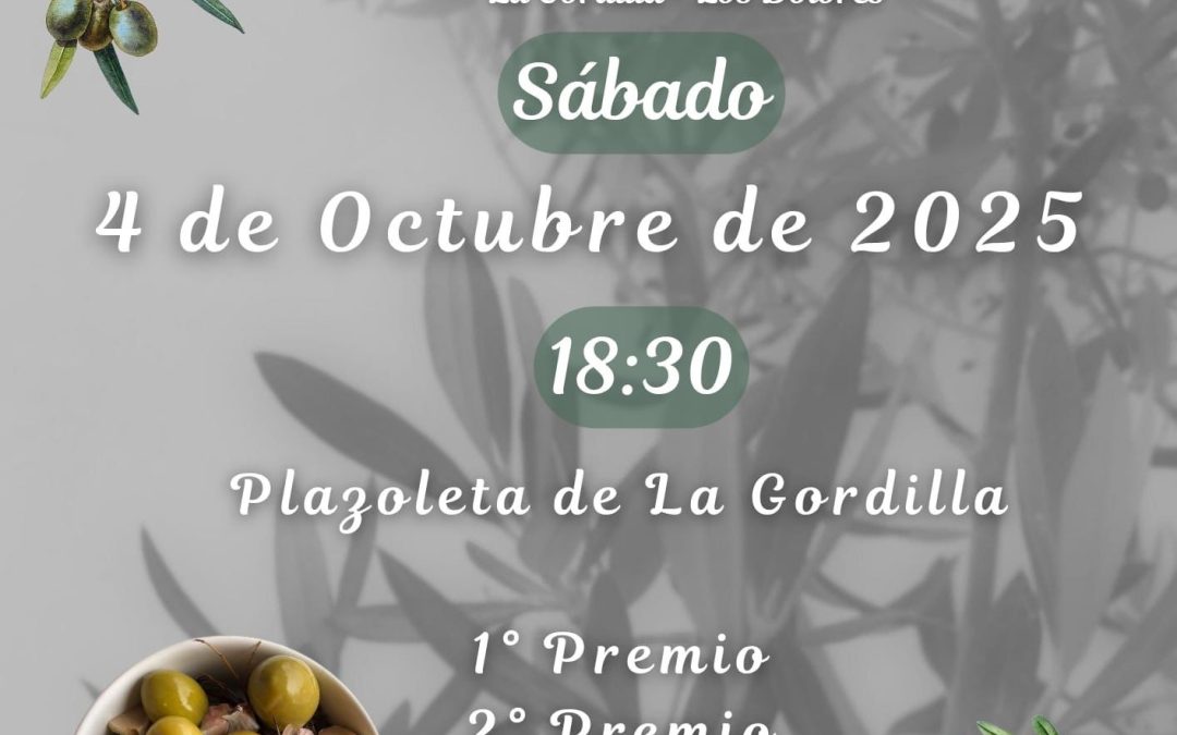 El barrio de La Gordilla organiza el I Concurso de Aceitunas Gordal Aliñás