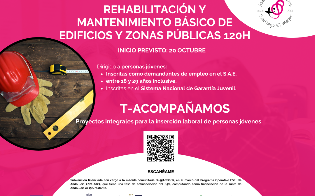 La Asociación de Mujeres de Santiago inicia este octubre la formación teórico-práctica “Rehabilitación y mantenimiento de edificios y zonas públicas»