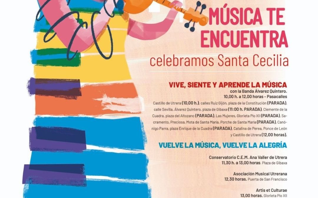 Utrera celebra un año más Santa Cecilia con pasacalles, conciertos y pianos en la calle