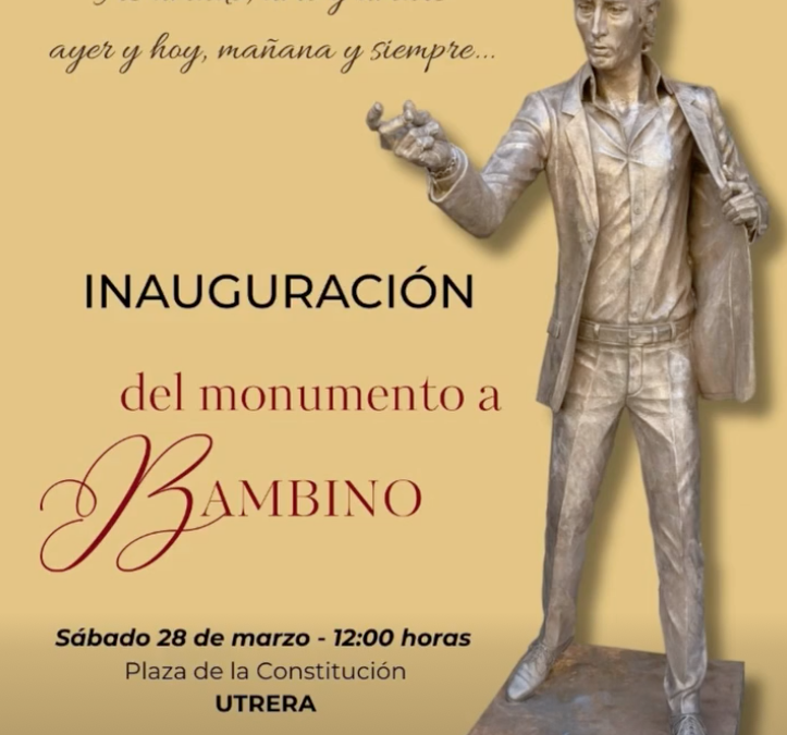 El nuevo monumento a Bambino del autor Blasco Rivero será inaugurado este 28 de marzo