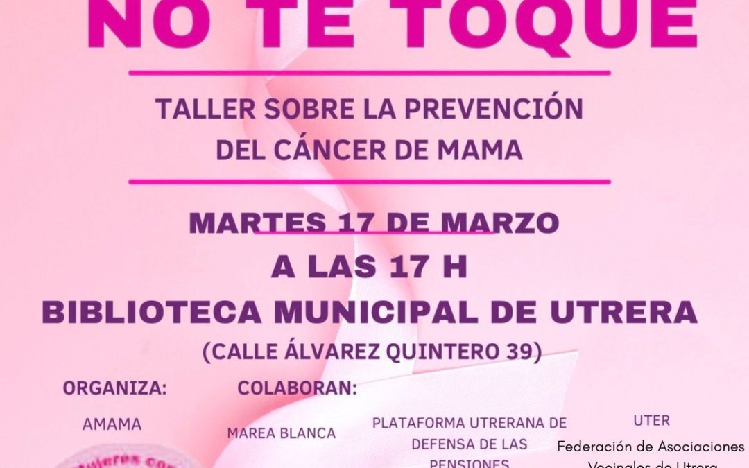 La biblioteca de Utrera acoge hoy una charla sobre el cáncer de mamá