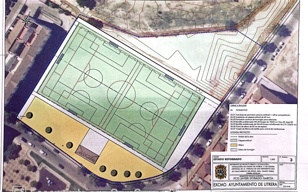 El Ayuntamiento de Utrera licita la redacción del proyecto para completar las instalaciones deportivas de Campoverde