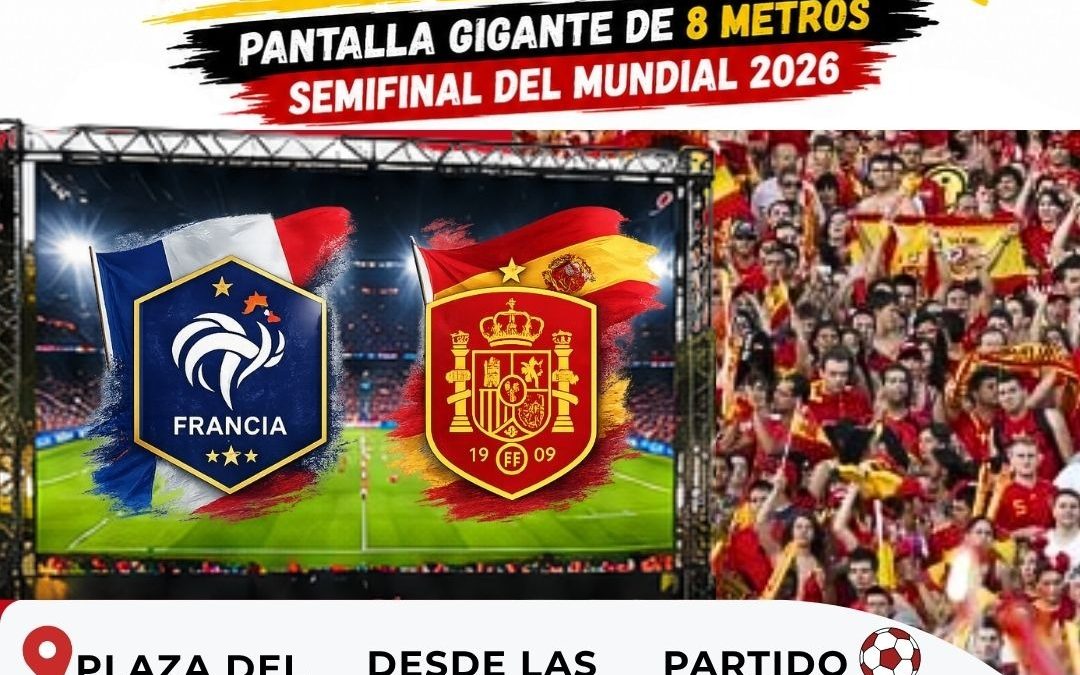 El ayuntamiento instalará una pantalla de 8m en el Altozano para el España-Francia del Mundial