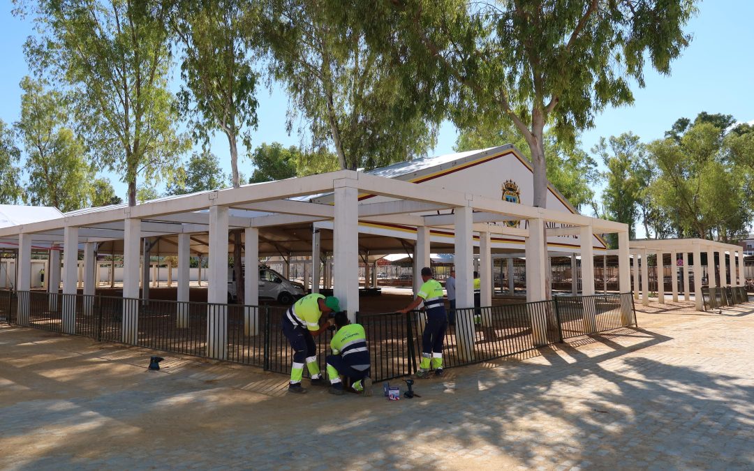 Se intensifican los trabajos en el recinto ferial a un mes del inicio de la Feria de Utrera 2026