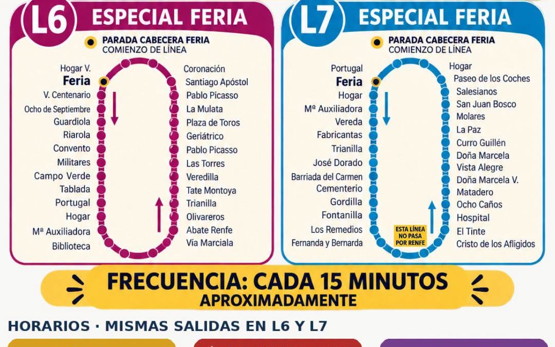 Utrera activa el servicio especial de autobuses urbanos para la Feria de Consolación