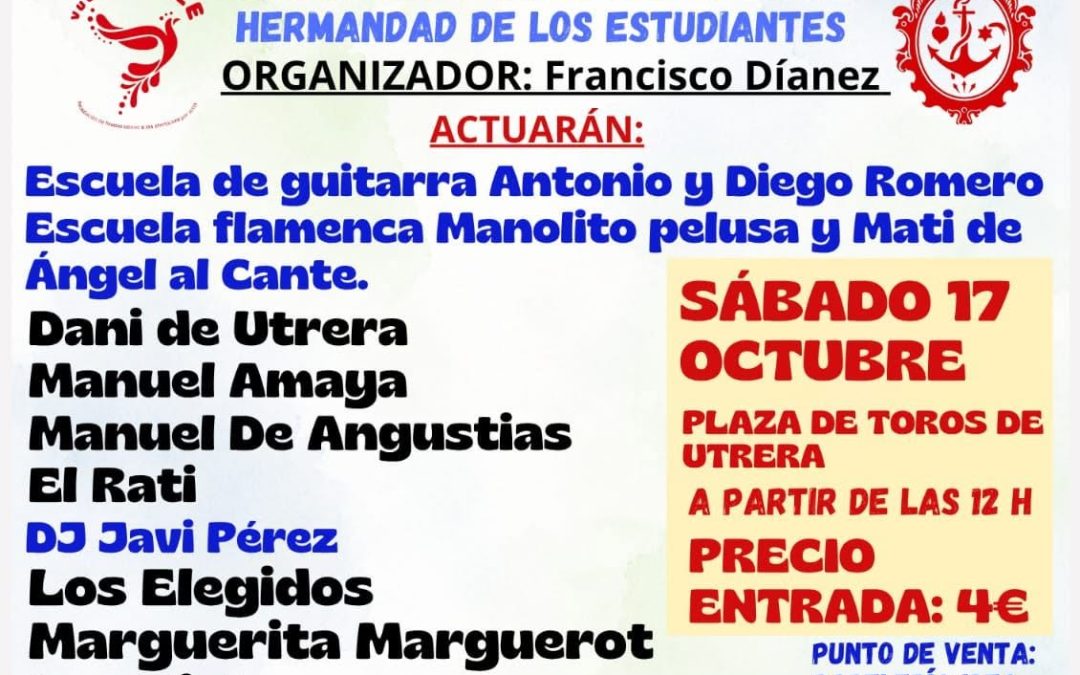 Numerosos artistas se unirán en la Plaza de Toros de Utrera a beneficio de la Asociación Vuela con ALE